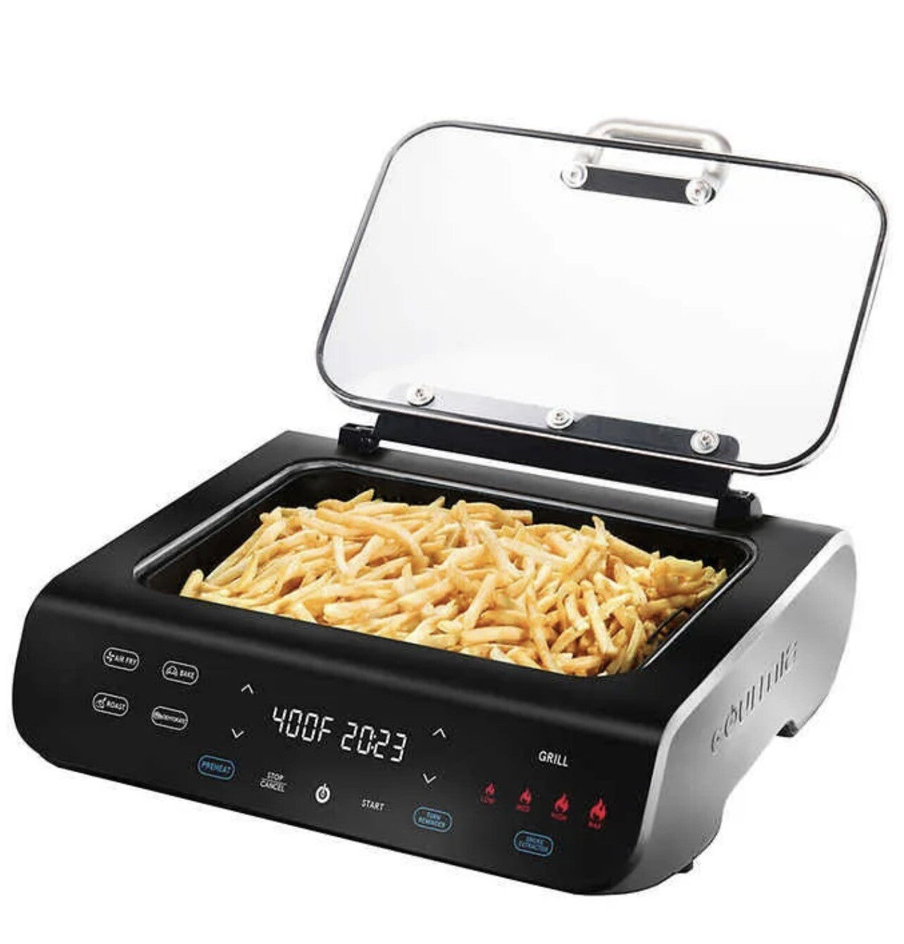 Gourmia 5-in-1 FoodStation Smokeless Grill & Air Fryer with Smoke-Extracting