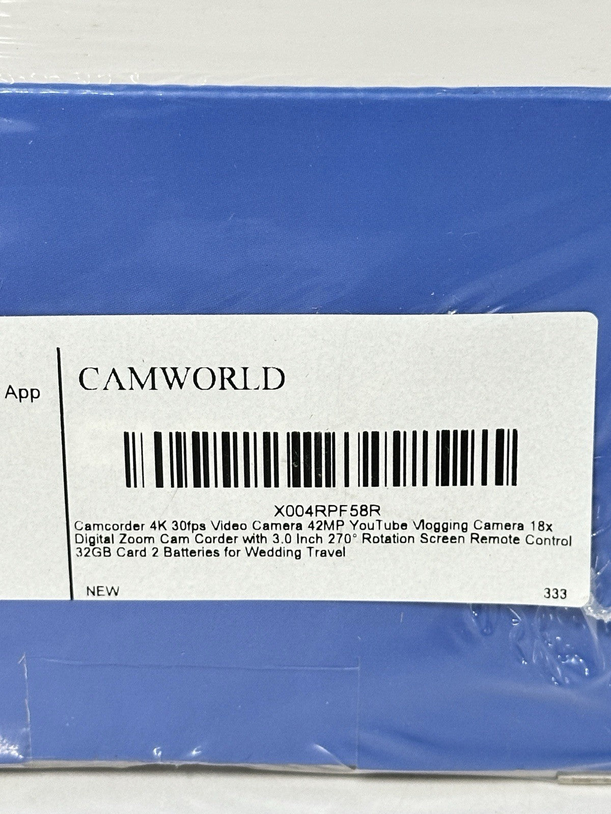 Cam Coder With 32 Gb Memory Card And Remote 