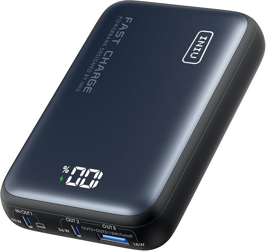 INIU Power Bank, 20000mAh 65W USB C