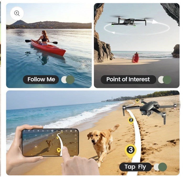 Holy Stone HS175G GPS Drone 4K UHD Camera Brushless Motor Foldable Case EUC
