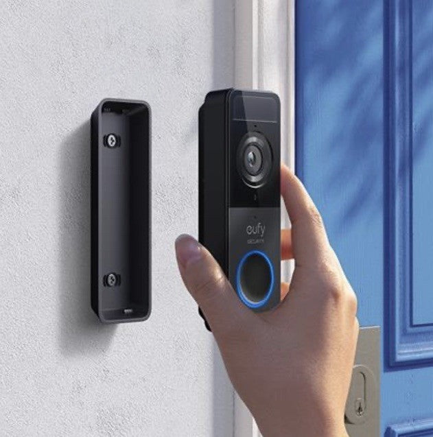 Eufy Full HD 1080p Battery Wireless Video Doorbell Slim with Chime - Black Used