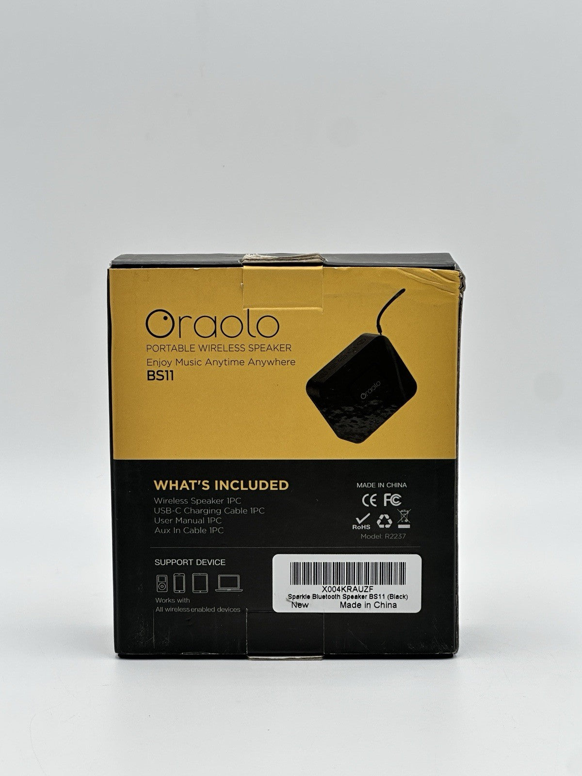 Oraolo Bluetooth Speaker, BS11 Waterproof Portable with Stereo Sound, 