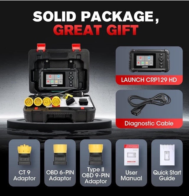 LAUNCH CRP129 HD Heavy Duty Truck Scanner Speed Limit Adjust DPF Diagnostic Tool