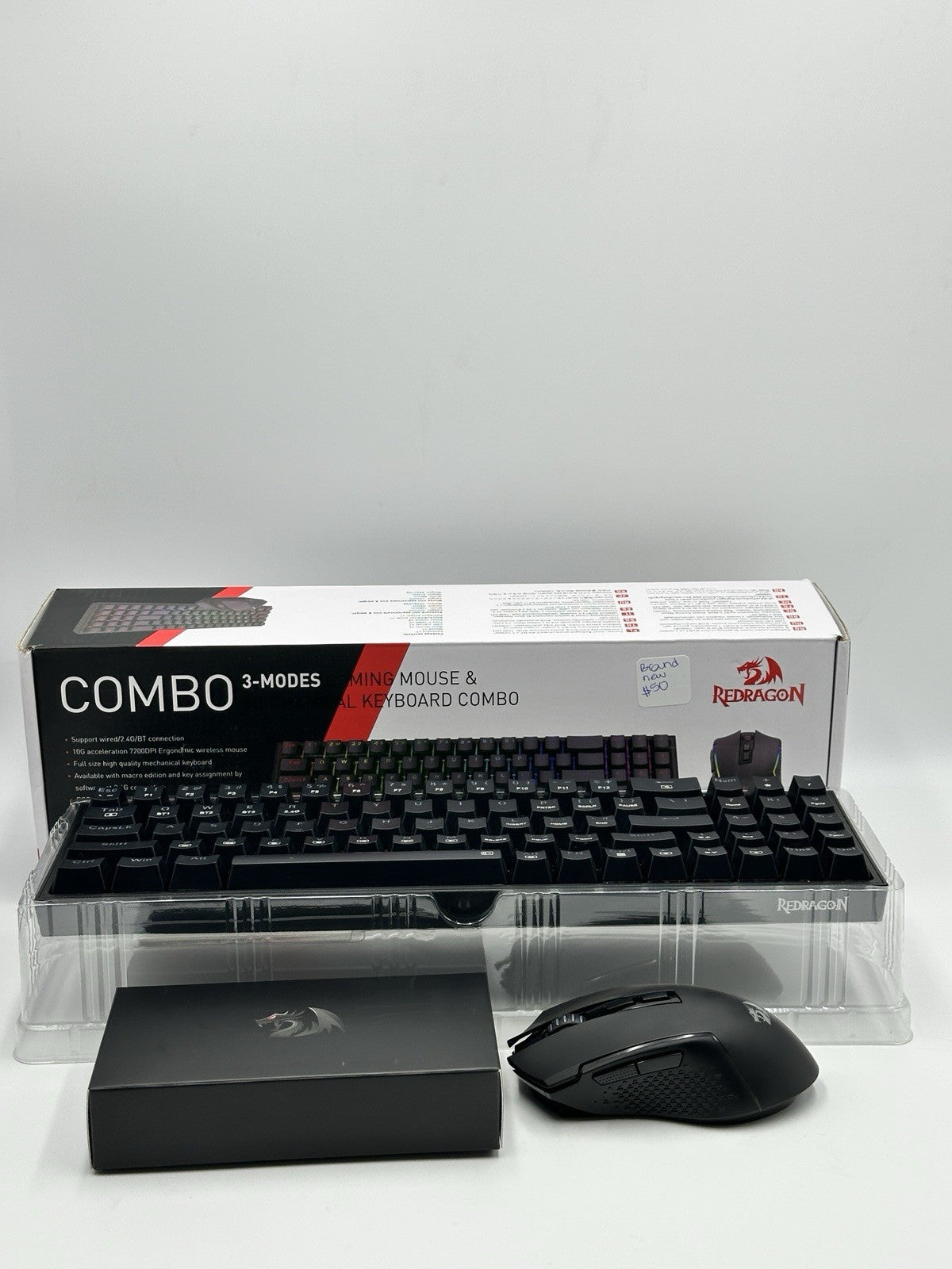 S136 Gaming Keyboard & Mouse Combo, 75% K628 Tri-Mode Wireless RGB Mechanical...