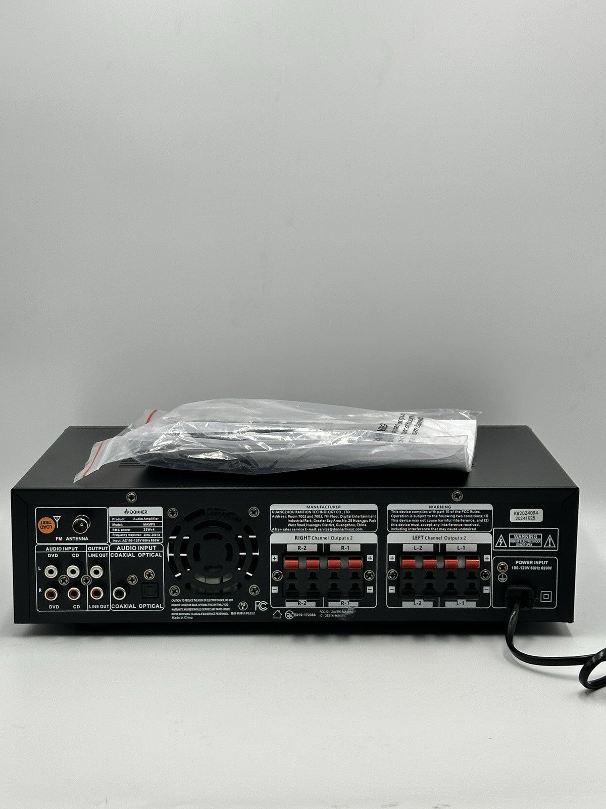 🔊 Donner MAMP5 Bluetooth HiFi Power Amplifier Receiver 4 Channel Audio Amp 440W