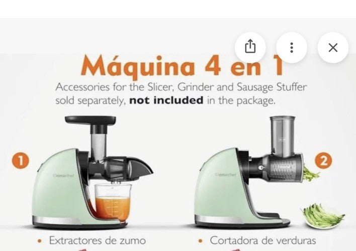 Slow Juicer, AMZCHEF Masticating Juicers Machines with Reverse Function