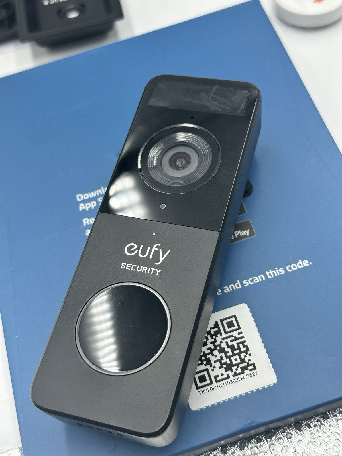 Eufy Full HD 1080p Battery Wireless Video Doorbell Slim with Chime - Black Used