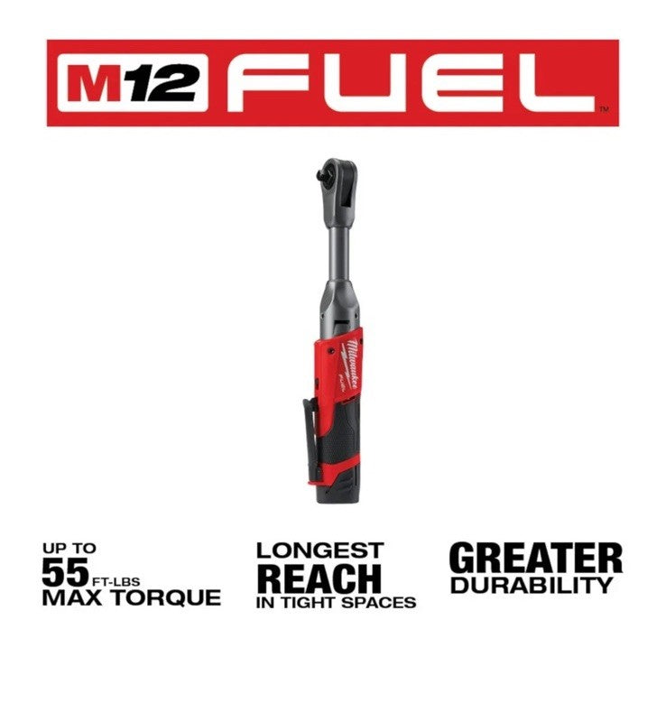 Milwaukee 2560-21 M12 FUEL 12V 3/8 Inch Extended Reach Ratchet 2.0AH Kit