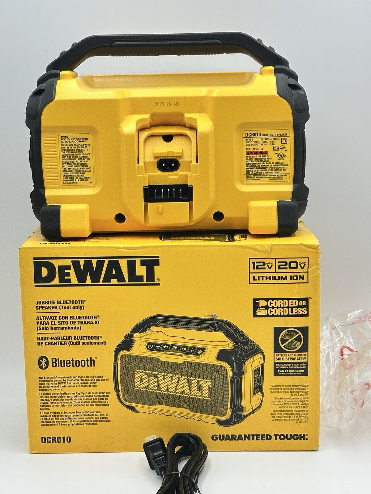 DEWALT DCR010 20-Volt Max Bluetooth Speaker