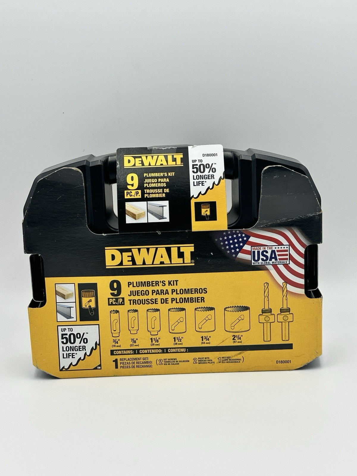Dewalt 8 pc. PLUMBER'S KIT w/Tough Case #D180001