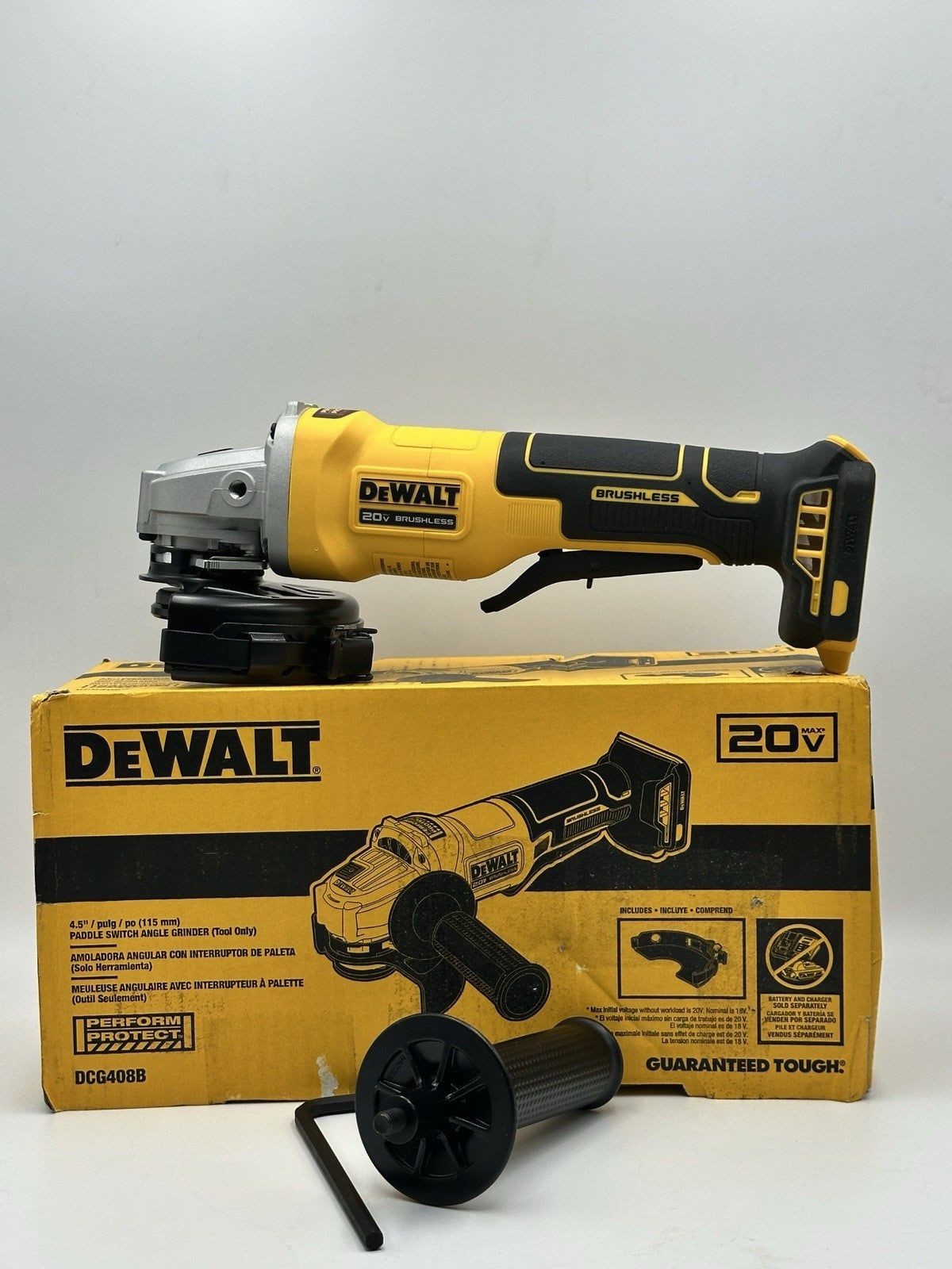 DEWALT 20V MAX Cordless 4-1/2” Angle Grinder Brushless DCG408B Tool Only