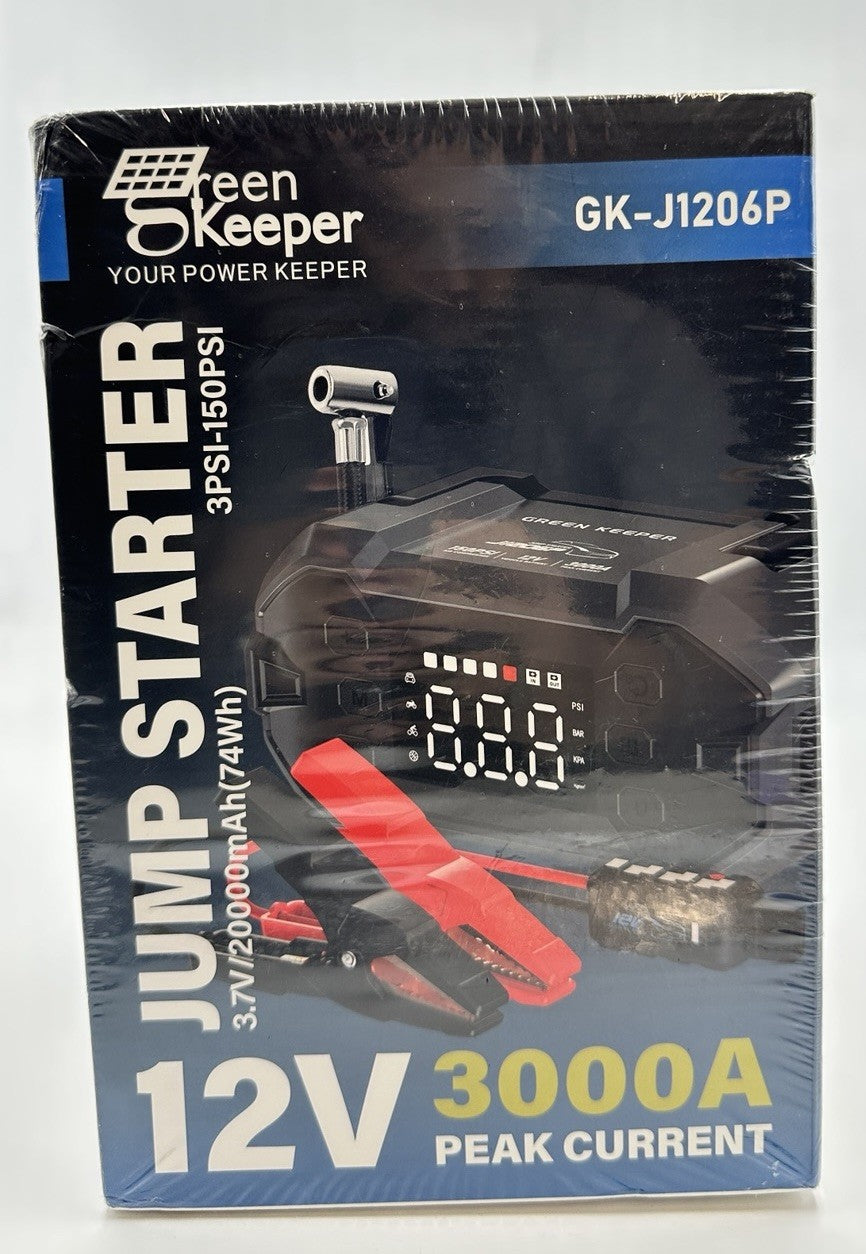 GREEN KEEPER JUMPSTARTER 12V 3000A PEAK CURRENT GK-J1206P