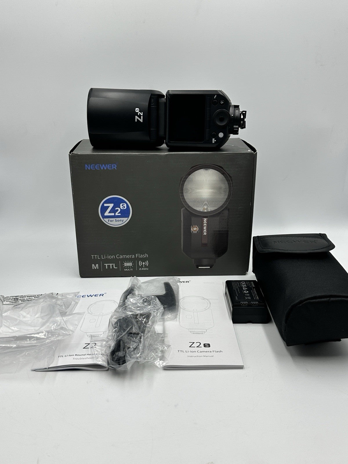 NEEWER Z2-S 2.4G TTL Round Head Flash Speedlite for Sony New Open Box