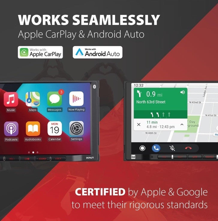 Dual Electronics DCPA71 7" Car Stereo Receiver | Apple CarPlay | Android Auto