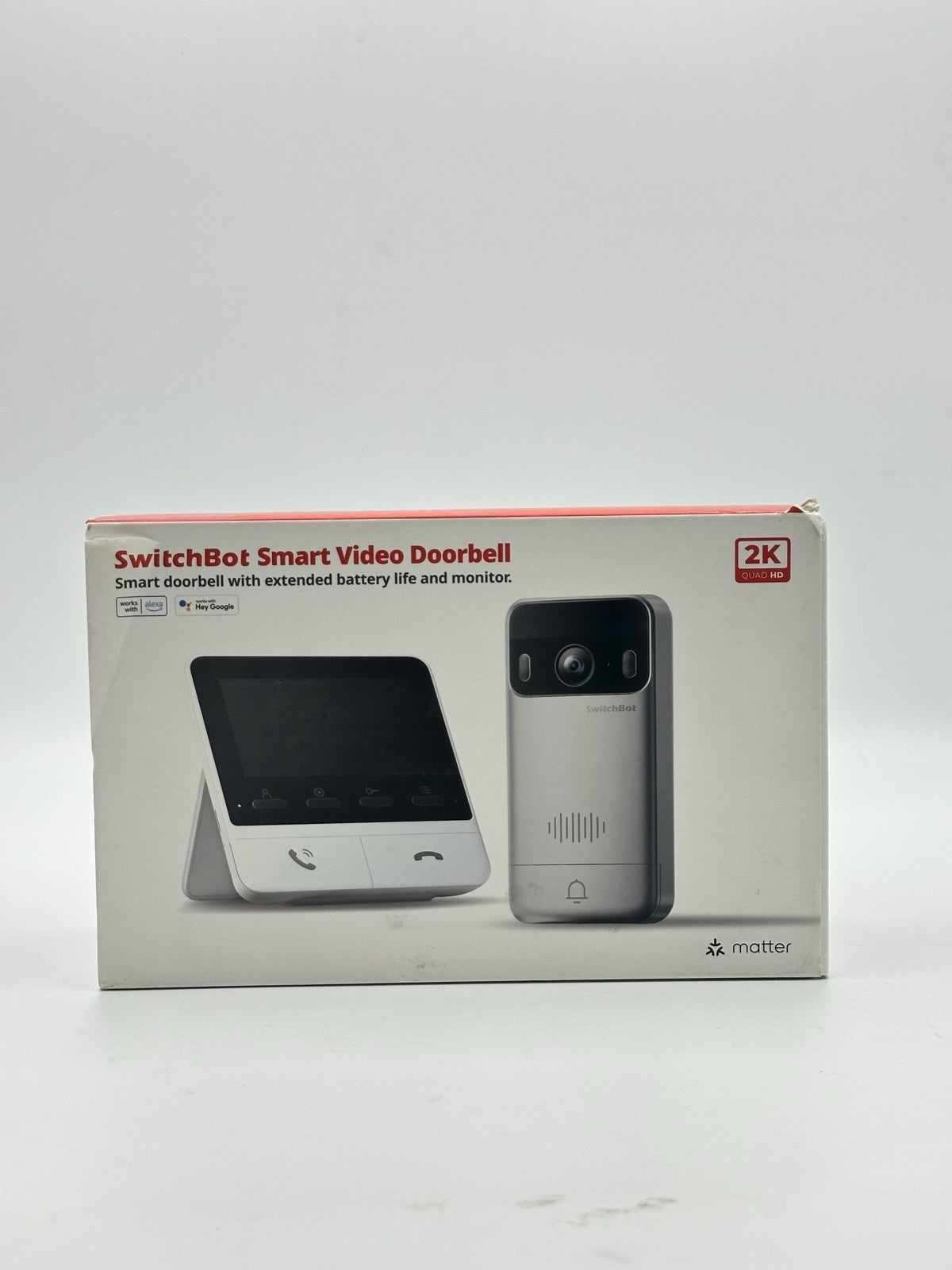 SwitchBot 2K Quad HD Smart Video Doorbell w/ 4.3" IPS Portable Display 