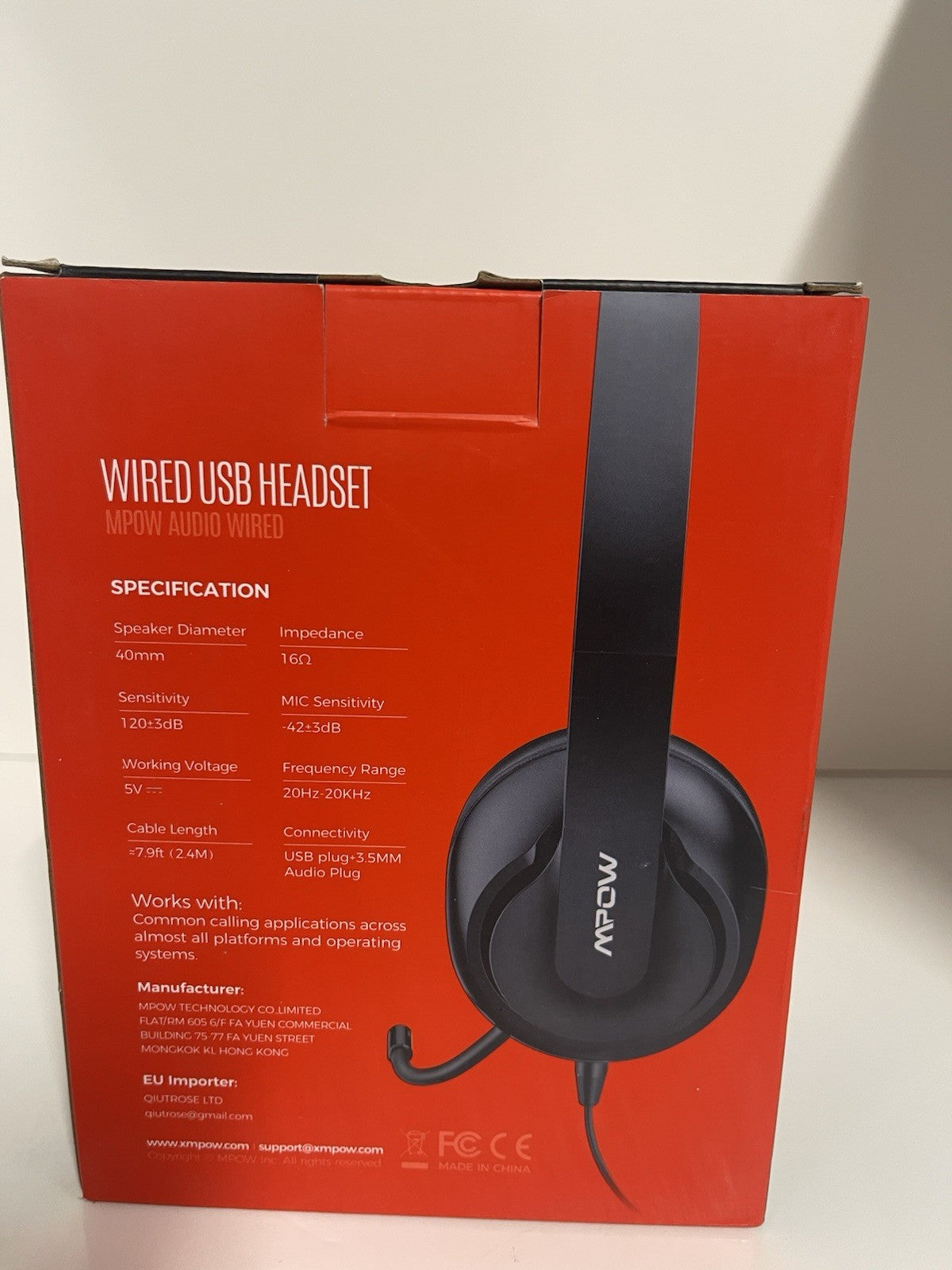MPOW BH224A Foldable USB Computer Headphones over Ear