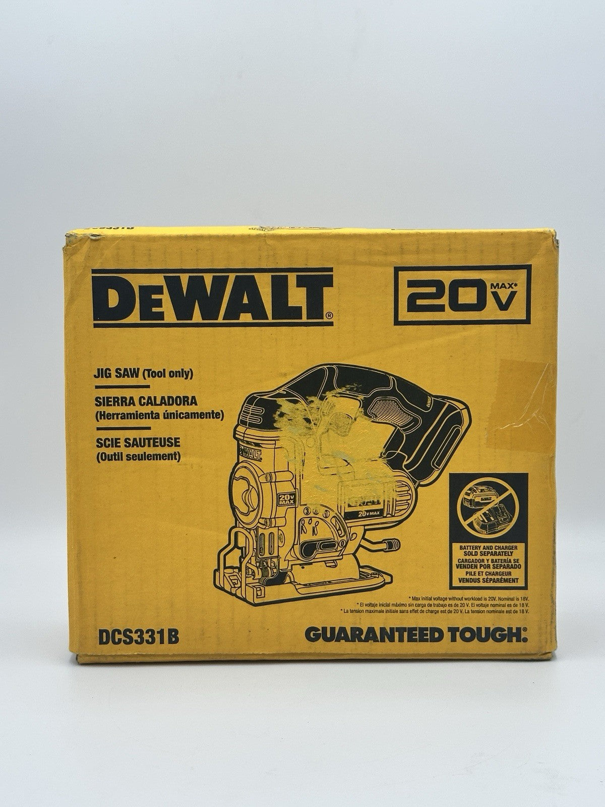 20V MAX Jig Saw, Tool Only (DCS331B) , Yellow