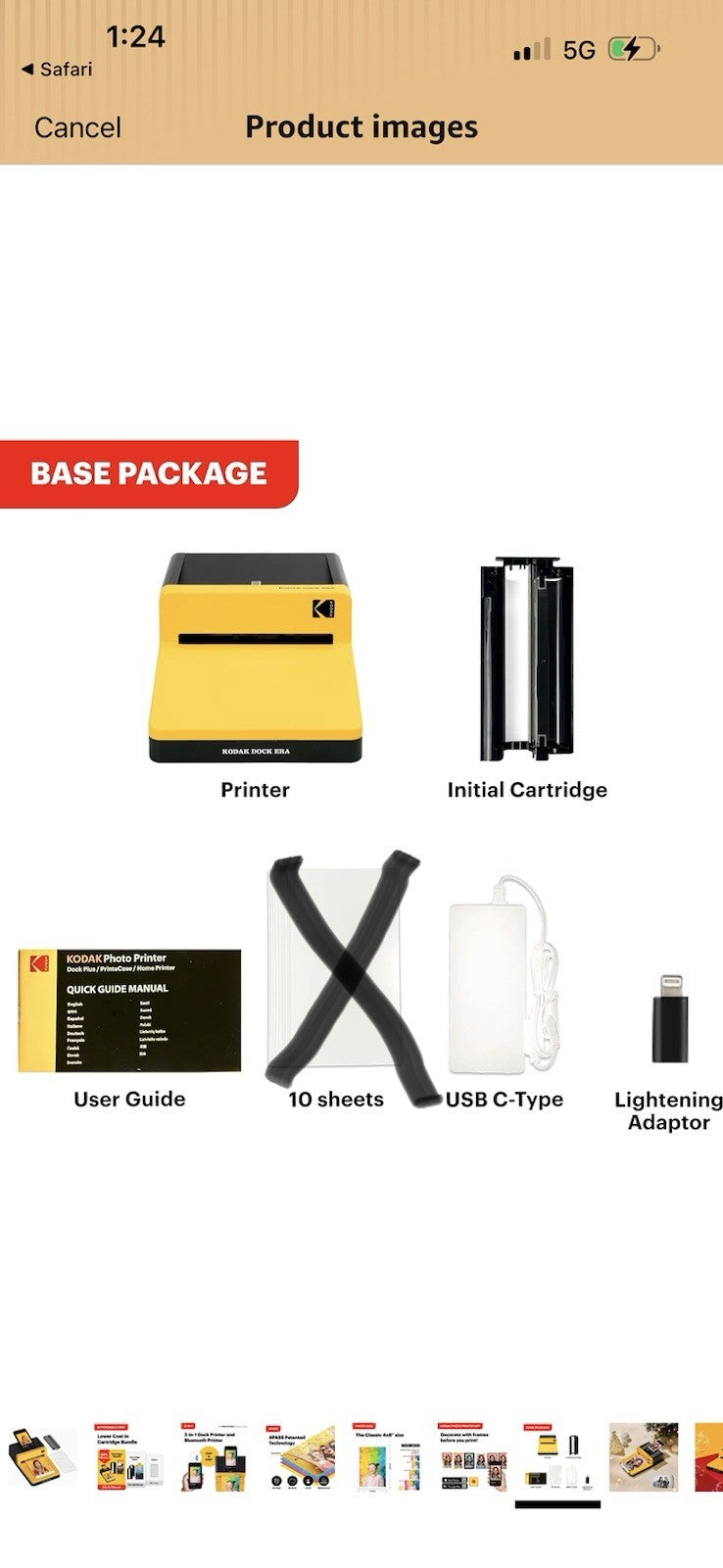 KODAK Dock Era PHOTO PRINTER D600 No Sheets