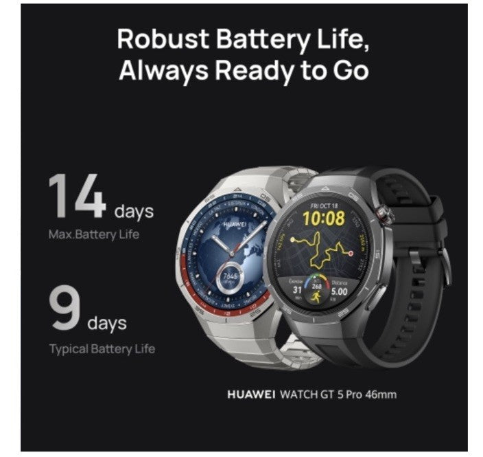 huawei watch gt 5 pro 46mm 14 Days Bettery Life Compatible With iOS And Anriod