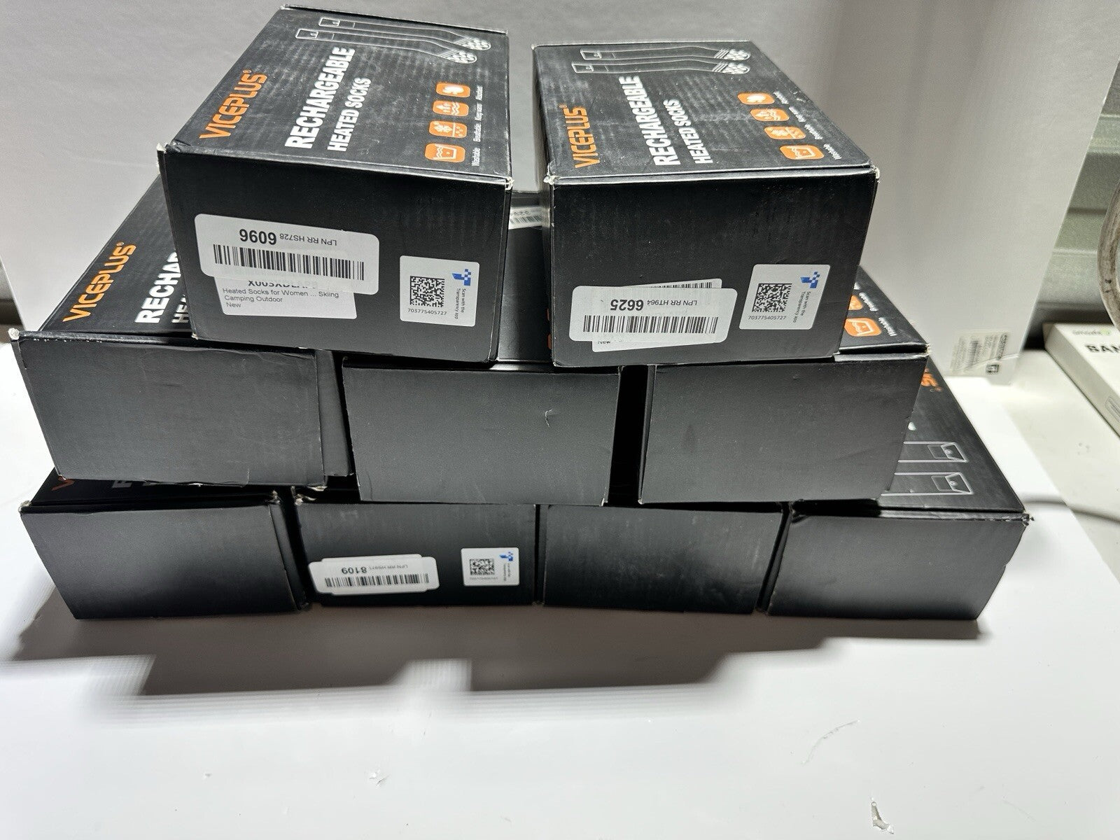 LOT OF HEATED SOCKS 9 Boxes