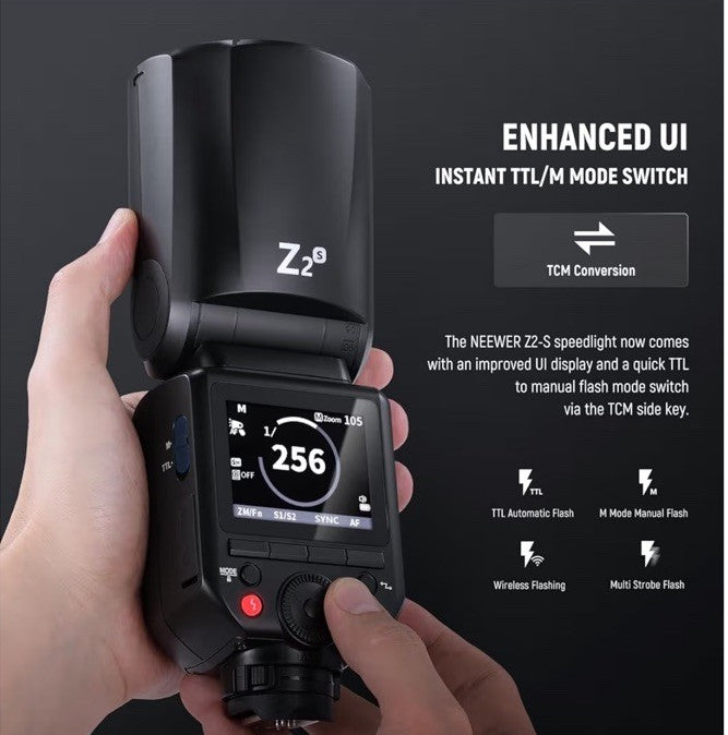 NEEWER Z2-S 2.4G TTL Round Head Flash Speedlite for Sony New Open Box