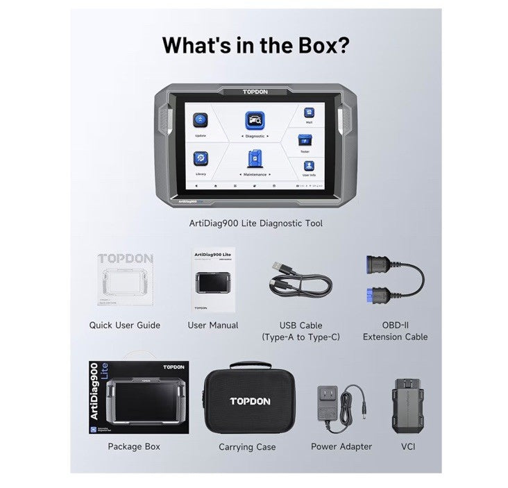🔧 TOPDON ArtiDiag900 Lite, Bidirectional Wireless OBD2 Scanner
