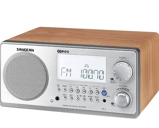 Sangean WR-2 AM/FM Tabletop Radio Receiver Remote AUX  (9.25" x 7") - Open Box