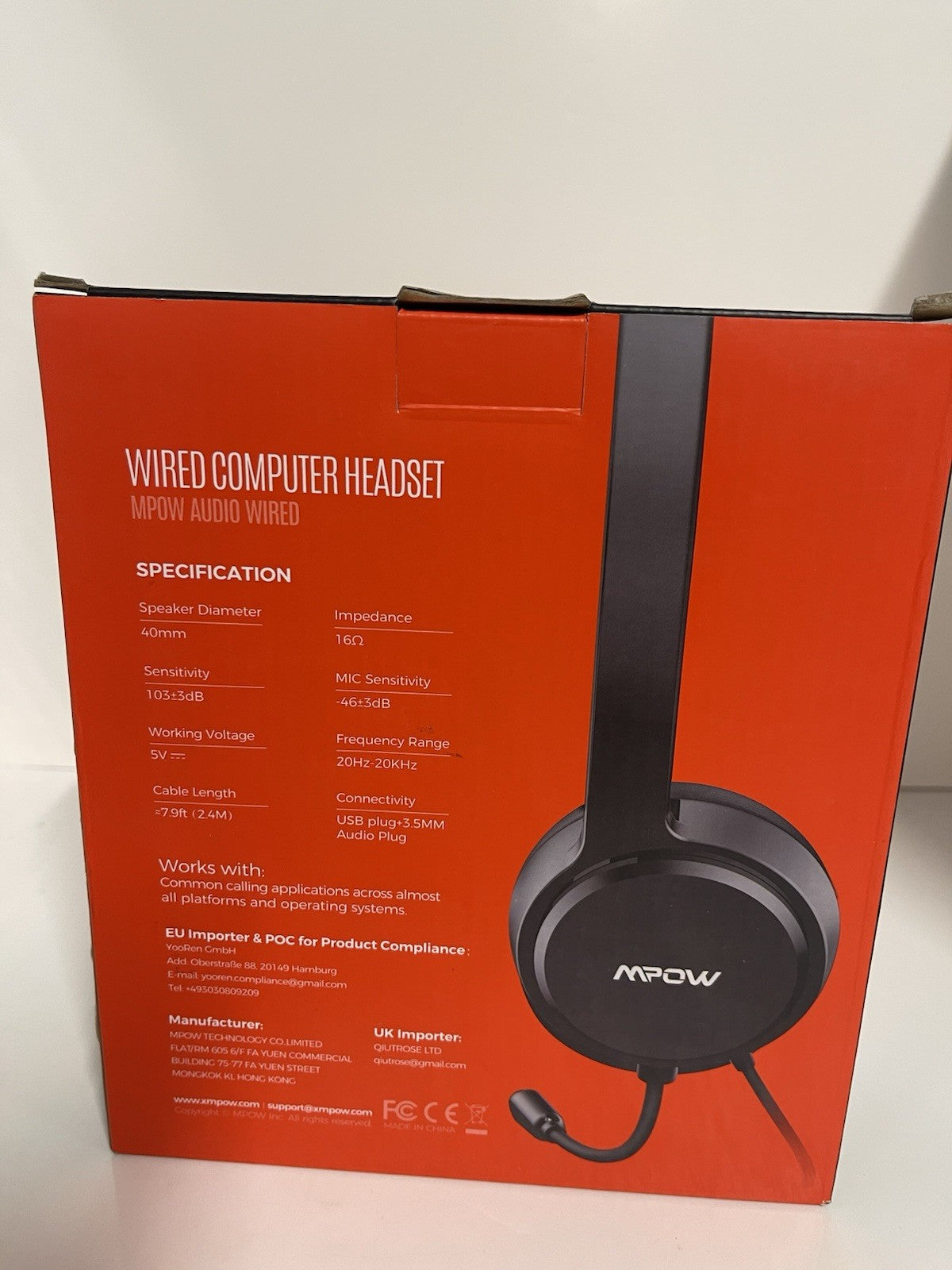 MPOW WIRED COMPUTER HEADSET PA071A
