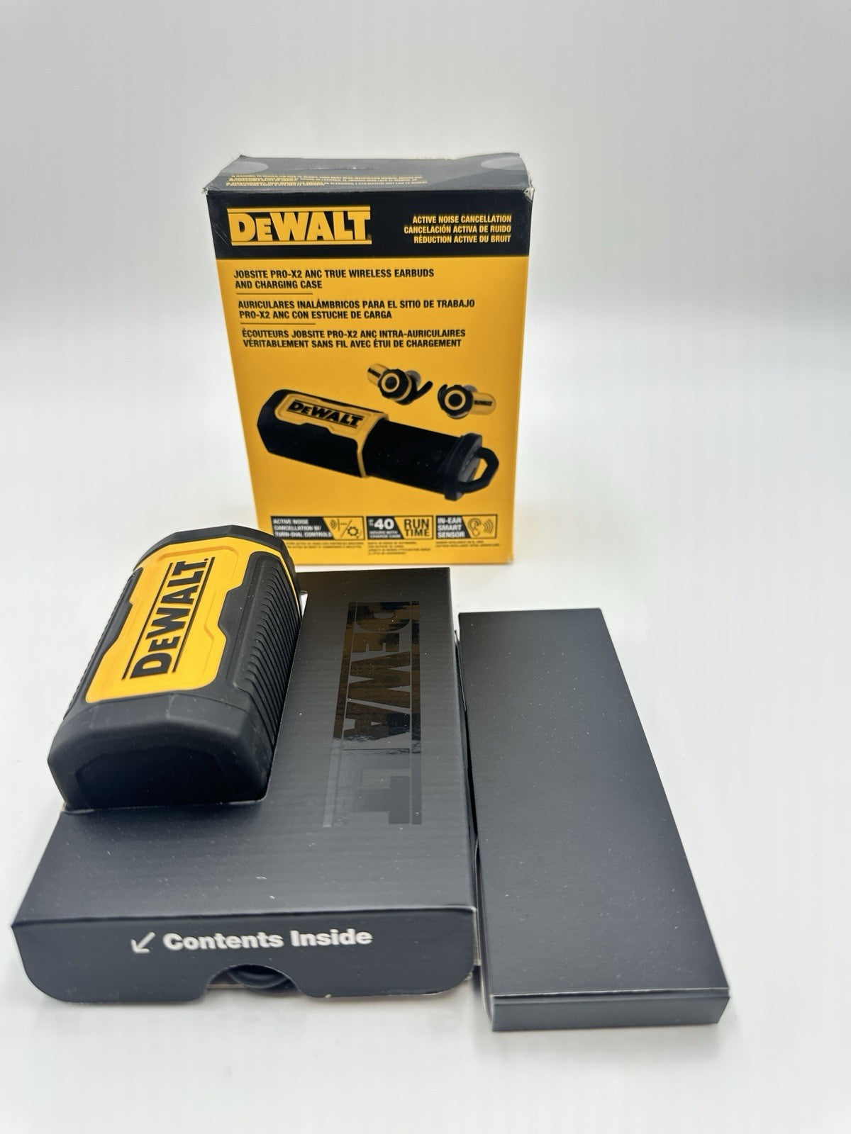 🎧 DEWALT Pro X2 ANC True Wireless Earbuds, 38 dB NRR, Jobsite Ready