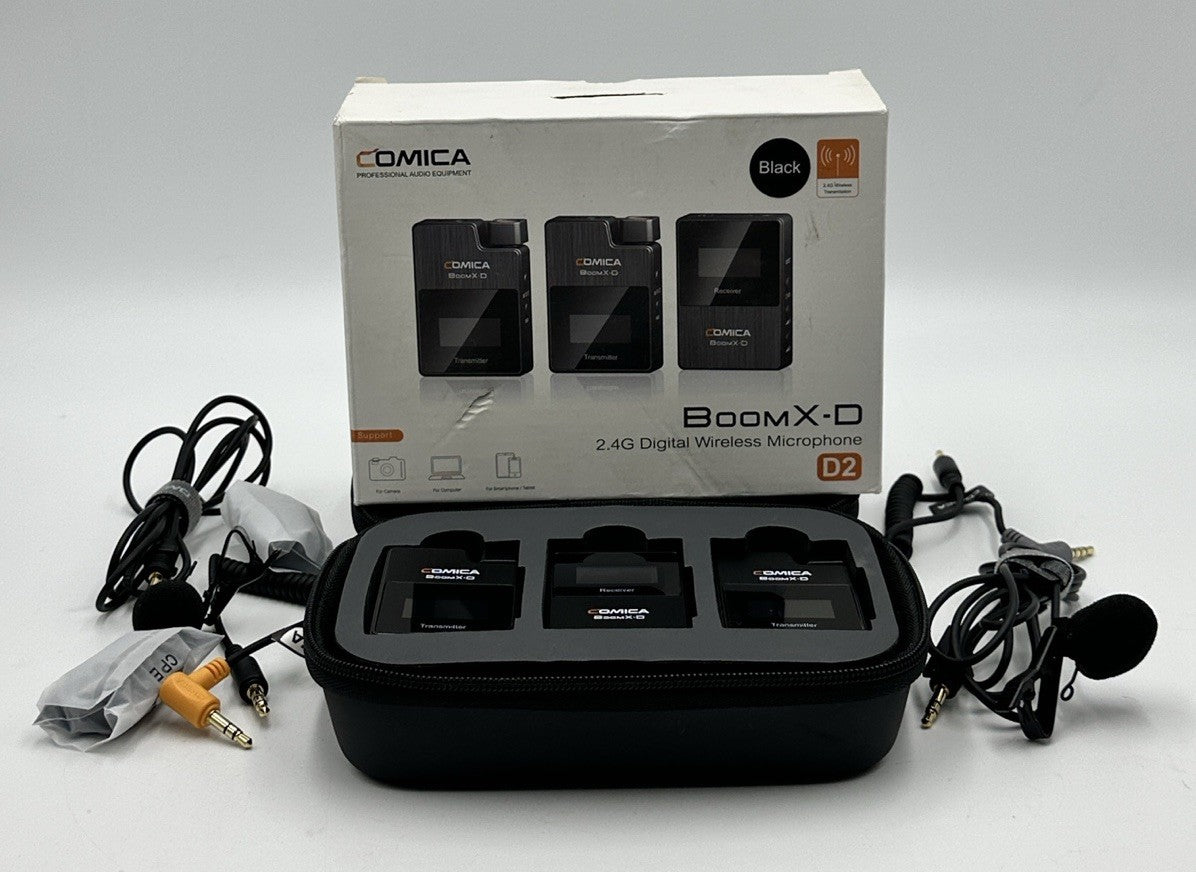 Comica BoomX-D Pro D2 2.4G Dual-Channel On-board Recording Wireless Microphone