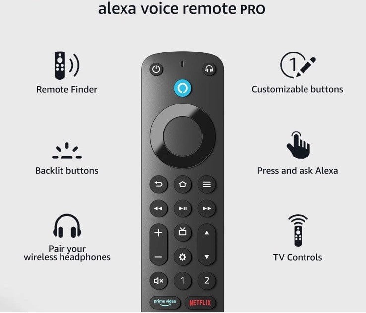 Fire TV Alexa Voice Remote Pro (Newest Model), Includes Remote Finder