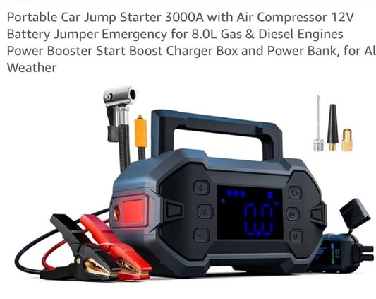 GREEN KEEPER JUMPSTARTER 12V 3000A PEAK CURRENT GK-J1206P