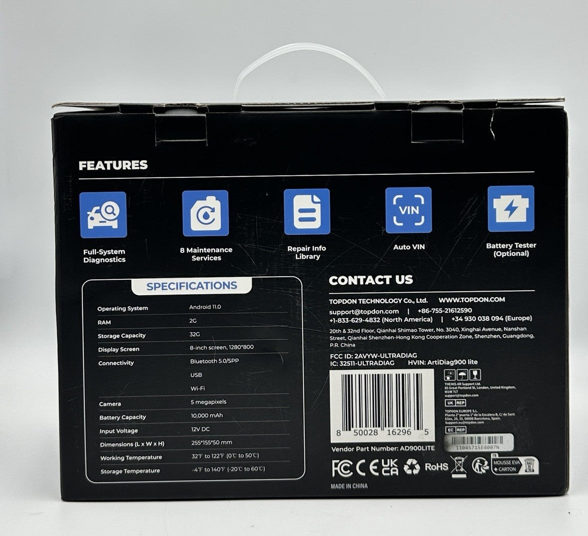 🔧 TOPDON ArtiDiag900 Lite, Bidirectional Wireless OBD2 Scanner