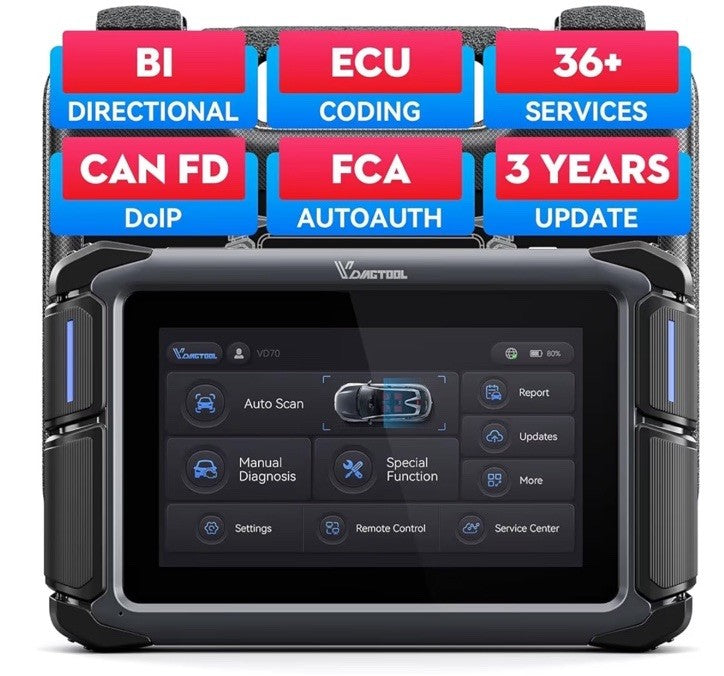 VDIAGTOOL VD70 OBD2 Scanner Bidirectional Tool Full System Diagnostic 39+ Rest