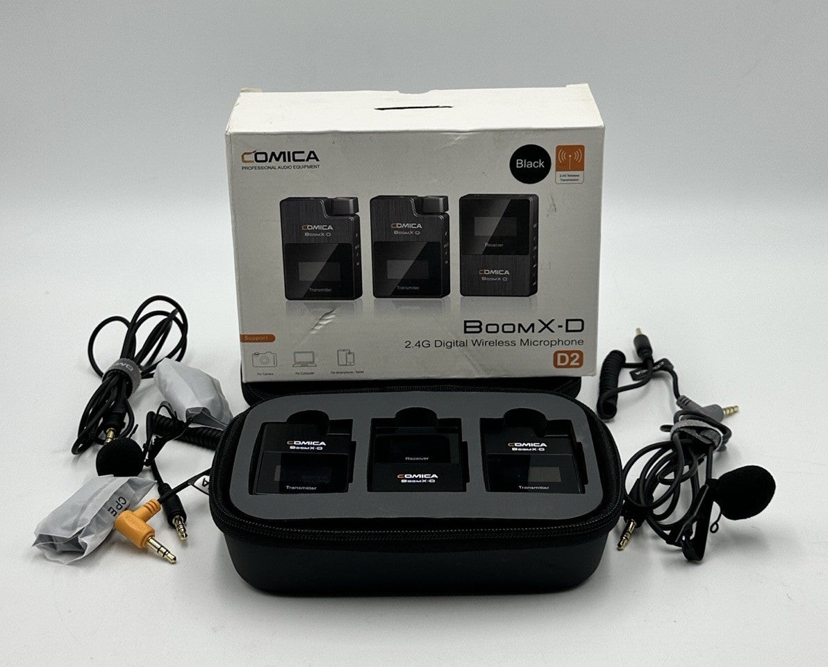 Comica BoomX-D Pro D2 2.4G Dual-Channel On-board Recording Wireless Microphone