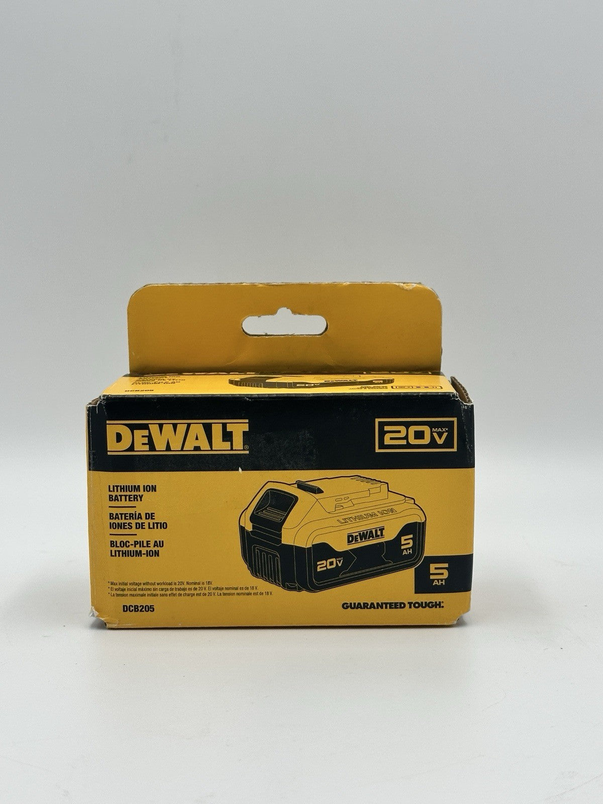 DEWALT 20V MAX XR Battery, Lithium Ion, 5.0Ah (DCB205) Type 2- N552470