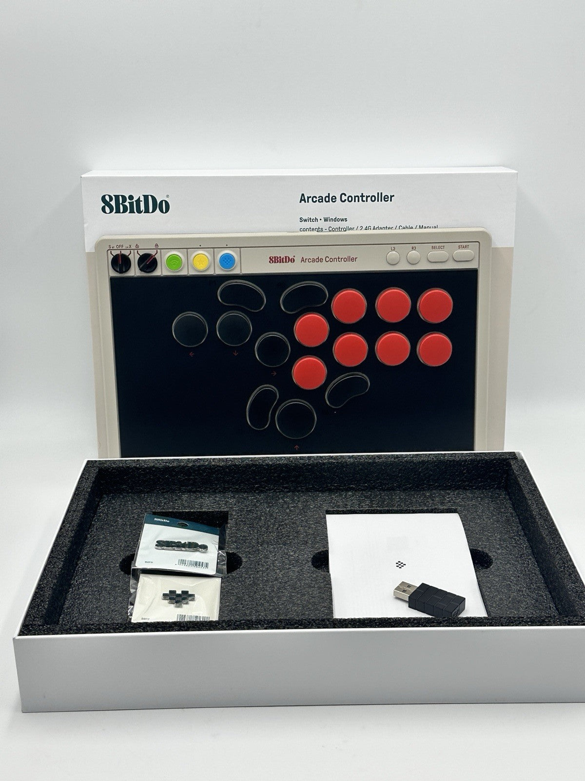 8BitDo All-Button Arcade Controller N Edition Switch 2 Windows Leverless