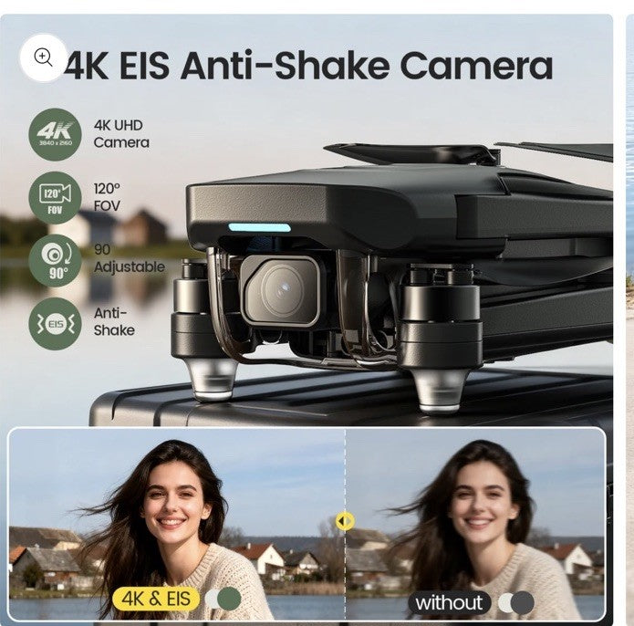 Holy Stone HS175G GPS Drone 4K UHD Camera Brushless Motor Foldable Case EUC