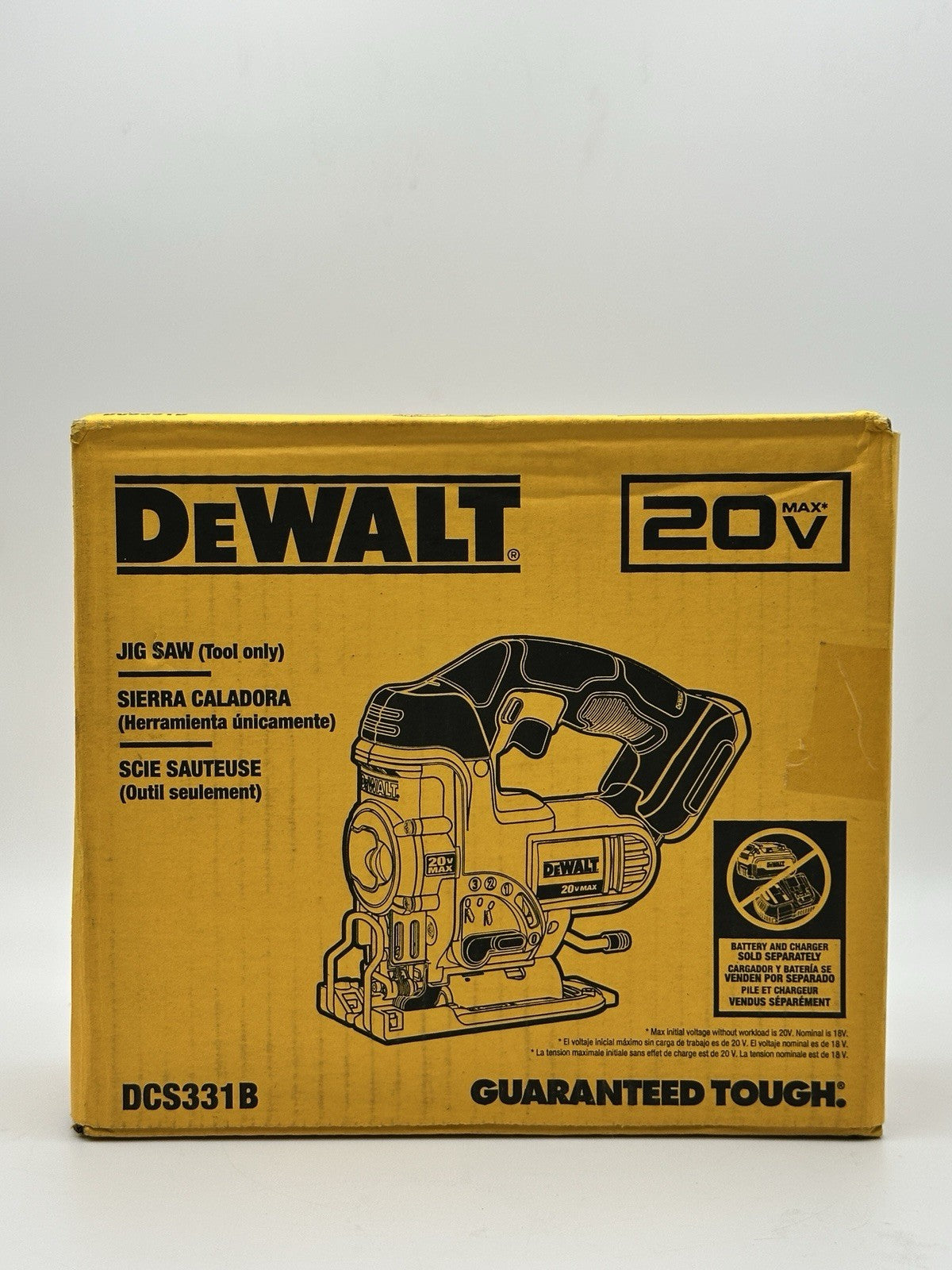 DEWALT 20V MAX Jig Saw, Tool Only (DCS331B) , Yellow