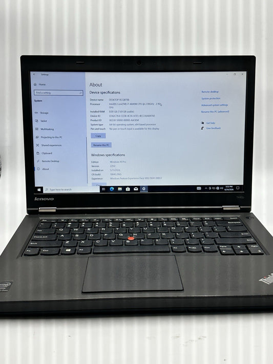Lenovo ThinkPad T440p Intel Core i7-4th  4600M @ 2.9GHz, 8GB RAM, 512gb