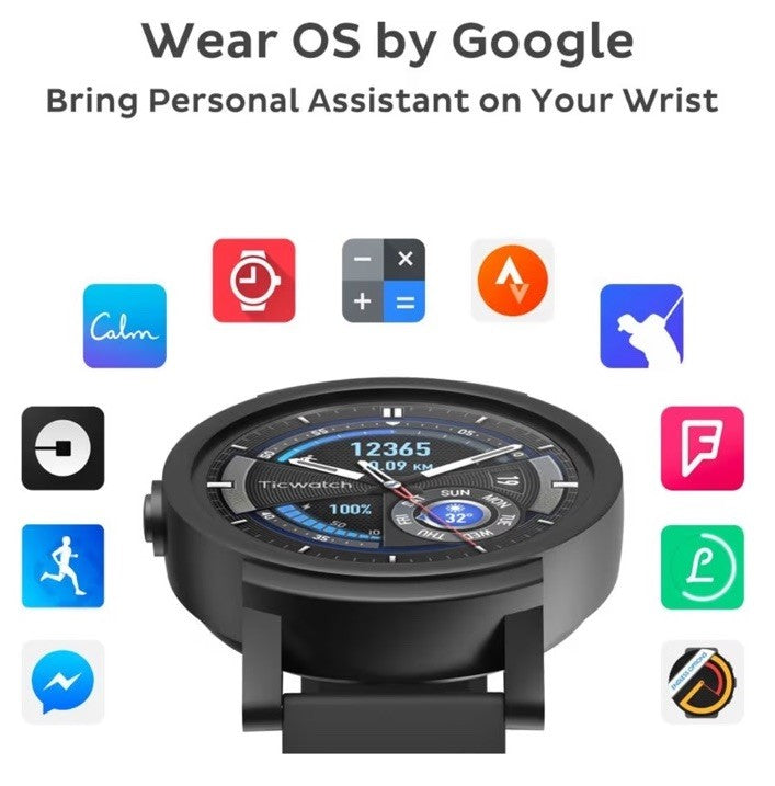 Mobvoi TicWatchE 44mm Smartwatch - Black