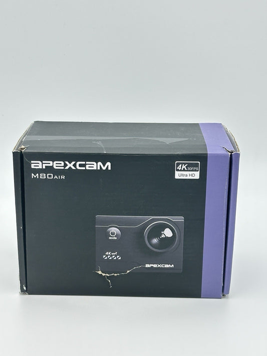 Apexcam M80 Air 4K 20MP Wifi Action Camera Open Box New