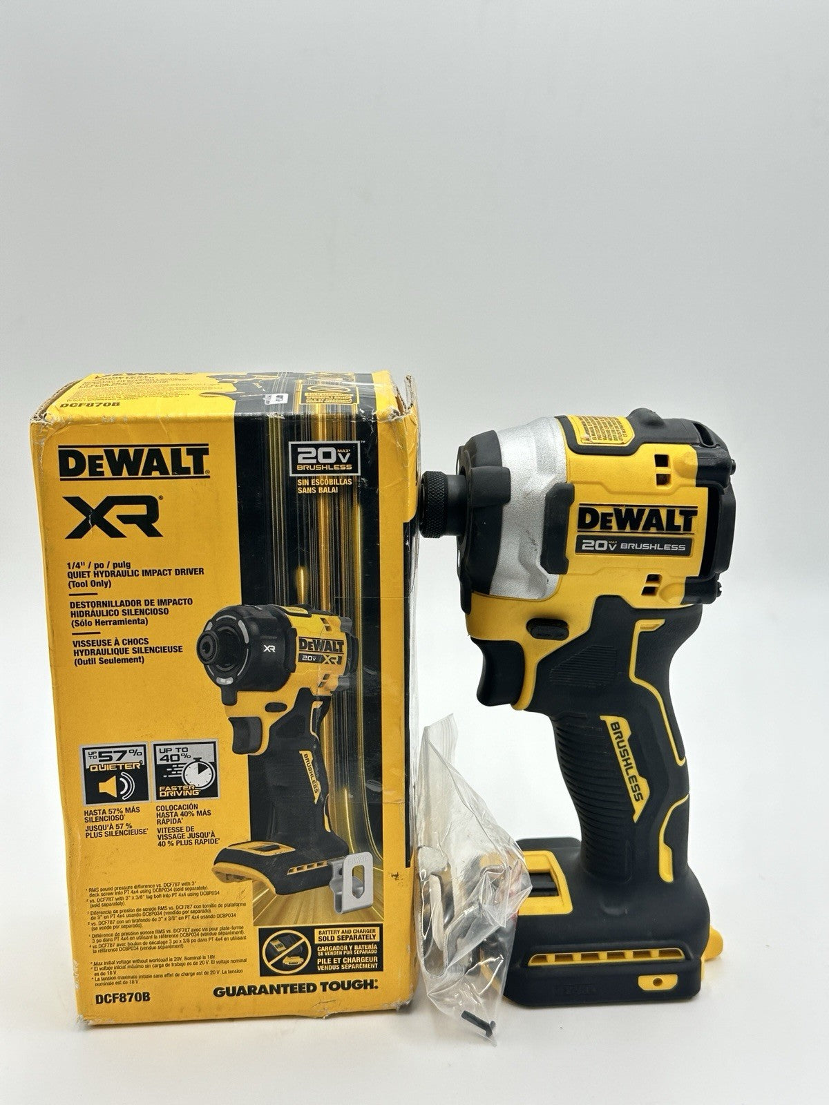 DEWALT DCF850B ATOMIC 20V MAX 1/4 inch Cordless Impact Driver (Tool Only) -...