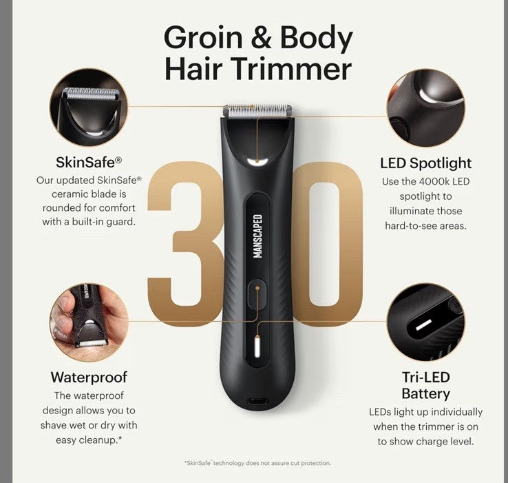 Lawn Mower 3.0 - Waterproof Body Trimmer, USB-C Rechargeable, Black