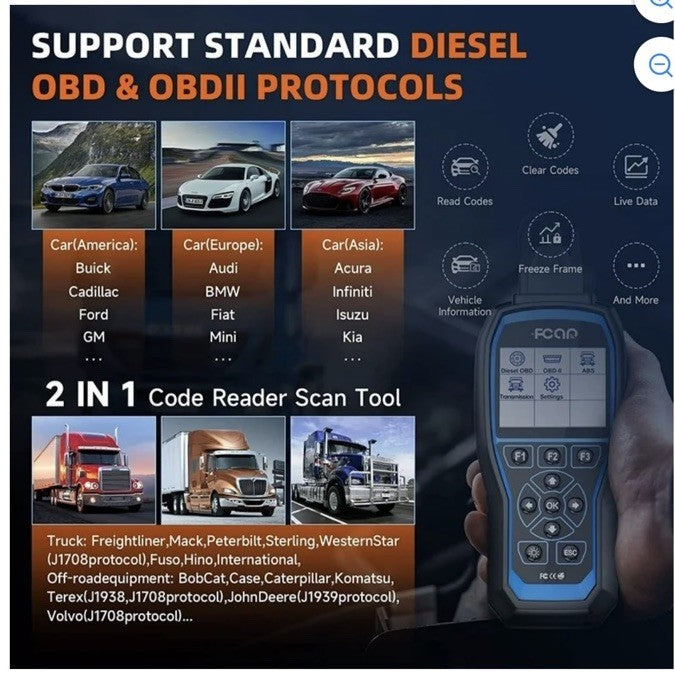 FCAR F507 Heavy Duty Truck Scanner All System Diesel OBD Diagnostic Tool ABS OIL