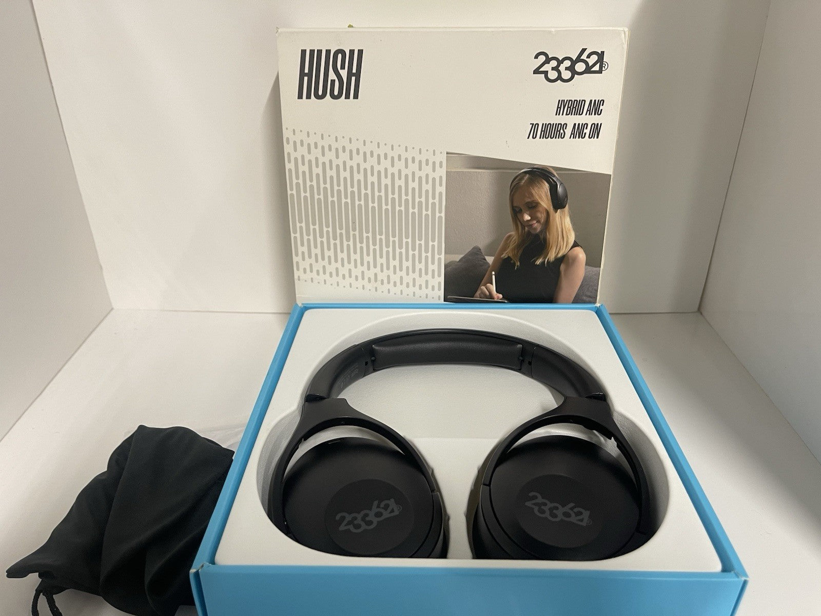 233621 Hush Hybrid Active Noise Cancelling Bluetooth Headphones