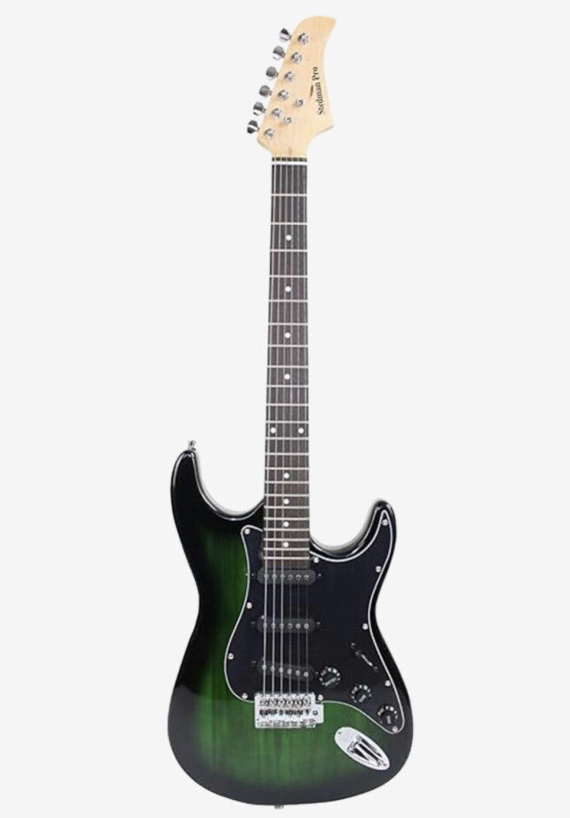 Stedman Beginner Series Bass Guitar Bundle with 15-Watt Amp, Gig Bag, Instrum...