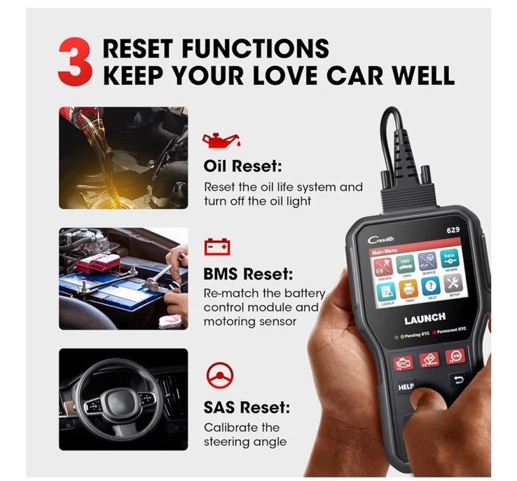Peugeot 107 Car Engine ABS Airbag Oil Battery Auto Diagnostic Scanner Tool CR629