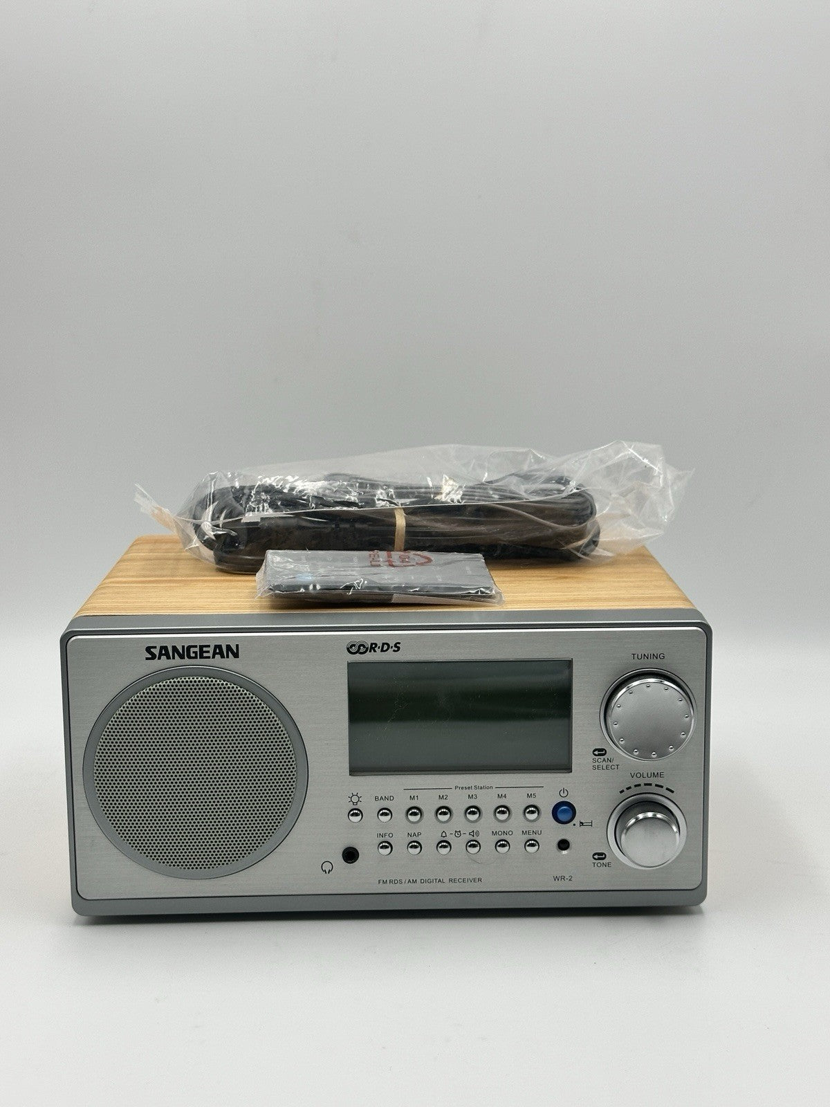 Sangean WR-2 AM/FM Tabletop Radio Receiver Remote AUX  (9.25" x 7") - Open Box