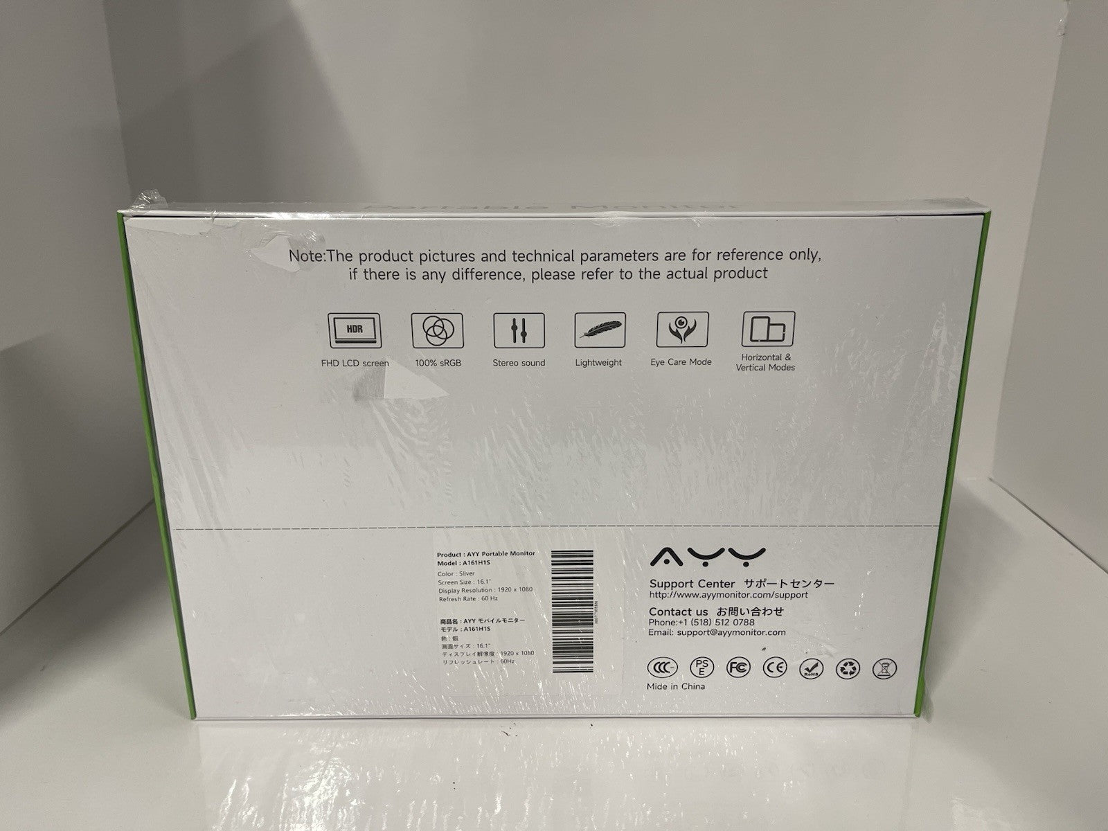 AYY 15 -Inch Portable Monitor, Full HD 1080P IPS, 60Hz, 1ms Response, Brand New